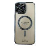 CUSTODIA CELLULARE DI ELETTROPLASTICA + PROTEZIONE LENTI + MAGNETICA PER APPLE IPHONE 14 PRO MAX BLU
