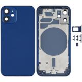 COVER POSTERIORE PER APPLE IPHONE 12 MINI 5.4 BLU MATERIALE ORIGINALE (SENZA NFC)