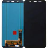 TOUCHSCREEN + DISPLAY LCD DISPLAY COMPLETO SENZA FRAME PER SAMSUNG GALAXY J8 (2018) J810F NERO ORIGINALE (SERVICE PACK)