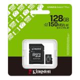KINGSTON CANVAS SELECT PLUS SDCS3/128GB MICRO SD FLASH CARD VELOCITÀ DI LETTURA 150MB/S