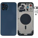 COVER POSTERIORE PER APPLE IPHONE 12 PRO MAX 6.7 BLU MATERIALE ORIGINALE (SENZA NFC)