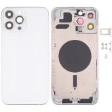 COVER POSTERIORE PER APPLE IPHONE 13 PRO MAX 6.7 BIANCO MATERIALE ORIGINALE (SENZA NFC)