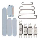 SET 3 PEZZI TASTI VOLUME + TASTI POWER E TASTO VIBRAZIONE PER APPLE IPHONE 15 6.1 / IPHONE 15 PLUS 6.7 BLU
