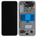 TOUCHSCREEN + DISPLAY AMOLED DISPLAY COMPLETO + FRAME PER SAMSUNG GALAXY S22 5G S901B BIANCO / BLU ORIGINALE (SERVICE PACK)