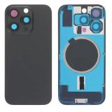 COVER POSTERIORE DI VETRO CON SUPPORTO PER APPLE IPHONE 16 PRO 6.3 NERO (SENZA NFC)