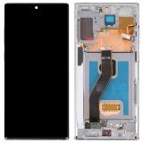 TOUCHSCREEN + DISPLAY AMOLED DISPLAY COMPLETO + FRAME PER SAMSUNG GALAXY NOTE 10 PLUS N975F ARGENTO ORIGINALE (SERVICE PACK)