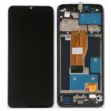 DISPLAY LCD + TOUCHSCREEN DISPLAY COMPLETO + FRAME (RITAGLIO) PER REALME C30 (RMX3581) / NARZO 50i PRIME NERO ORIGINALE