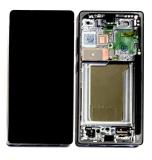 TOUCHSCREEN + DISPLAY AMOLED DISPLAY COMPLETO + FRAME PER SAMSUNG GALAXY S25 ULTRA S938B TITANIO NERO GETTO SCHERMO SERVICE PACK + FRAME (NON ORIGINALE)