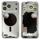COVER CENTRALE A PER APPLE IPHONE 17 PRO MAX 6.9 ARGENTO MATERIALE ORIGINALE