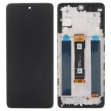 DISPLAY LCD + TOUCHSCREEN DISPLAY COMPLETO + FRAME PER TCL 50 NXTPAPER 5G (T702D) NERO ORIGINALE  (COPERTINA BRILLANTE)