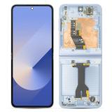 TOUCHSCREEN + DISPLAY AMOLED DISPLAY COMPLETO + FRAME PER SAMSUNG GALAXY Z FLIP 6 5G F741B BLU ORIGINALE (SERVICE PACK)