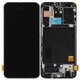 TOUCHSCREEN + DISPLAY AMOLED DISPLAY COMPLETO + FRAME PER SAMSUNG GALAXY A40 A405F NERO ORIGINALE (SERVICE PACK)