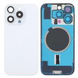 COVER POSTERIORE DI VETRO CON SUPPORTO PER APPLE IPHONE 16 PRO 6.3 BIANCO (SENZA NFC)