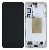 TOUCHSCREEN + DISPLAY AMOLED DISPLAY COMPLETO + FRAME PER SAMSUNG GALAXY S24 PLUS / S24+ 5G S926B GRIGIO SCHERMO SERVICE PACK + FRAME (NON ORIGINALE)
