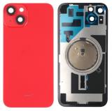 COVER POSTERIORE DI VETRO CON SUPPORTO PER APPLE IPHONE 14 PLUS 6.7 ROSSO (SENZA NFC)
