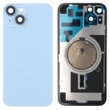 COVER POSTERIORE DI VETRO CON SUPPORTO PER APPLE IPHONE 14 PLUS 6.7 BLU (SENZA NFC)