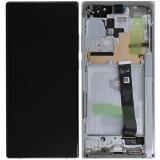 TOUCHSCREEN + DISPLAY LCD DISPLAY COMPLETO + FRAME PER SAMSUNG GALAXY NOTE 20 ULTRA 5G N985F N986F N986B BIANCO MYSTIC (SERVICE PACK)