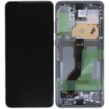 TOUCHSCREEN + DISPLAY LCD DISPLAY COMPLETO + FRAME PER SAMSUNG GALAXY S20 PLUS S20+ G985F G986F G986G GRIGIO ORIGINALE (SERVICE PACK)