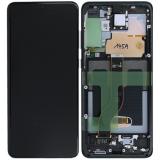 TOUCHSCREEN + DISPLAY LCD DISPLAY COMPLETO + FRAME PER SAMSUNG GALAXY S20 PLUS S20+ G985F G986F G986G NERO ORIGINALE (SERVICE PACK)