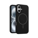 CUSTODIA CELLULARE DI SILICONE LIQUIDO + MAGNETICO PER APPLE IPHONE 16 PLUS NERO