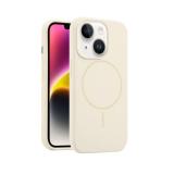 CUSTODIA CELLULARE DI SILICONE LIQUIDO + MAGNETICO PER APPLE IPHONE 13 / IPHONE 14 BIANCO