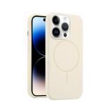 CUSTODIA CELLULARE DI SILICONE LIQUIDO + MAGNETICO PER APPLE IPHONE 14 PRO BIANCO