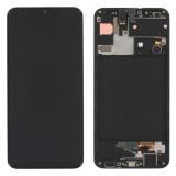 TOUCHSCREEN + DISPLAY AMOLED RICONDIZIONATO + FRAME PER SAMSUNG GALAXY A30S A307F NERO (DISPLAY RINNOVATA FRAME NON ORIGINALE)