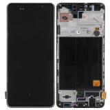 DISPLAY LCD + TOUCHSCREEN DISPLAY COMPLETO + FRAME PER SAMSUNG GALAXY A51 A515F NERO SCHERMO SERVICE PACK + FRAME (NON ORIGINALE)