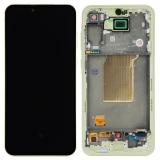 TOUCHSCREEN + DISPLAY AMOLED DISPLAY COMPLETO + FRAME PER SAMSUNG GALAXY A55 5G A556B GIALLO SCHERMO SERVICE PACK + FRAME (NON ORIGINALE)