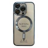 CUSTODIA CELLULARE DI ELETTROPLASTICA + PROTEZIONE LENTI + MAGNETICA PER APPLE IPHONE 15 PRO BLU
