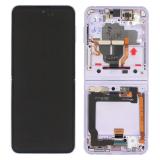 DISPLAY LCD + TOUCHSCREEN DISPLAY COMPLETO + FRAME PER SAMSUNG GALAXY Z FLIP 3 5G F711B LAVANDA ORIGINALE (SERVICE PACK)