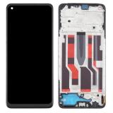 TOUCHSCREEN + DISPLAY OLED DISPLAY COMPLETO + FRAME (05 VERSION) PER OPPO RENO8 LITE (CPH2343) NERO ORIGINALE