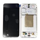 TOUCHSCREEN + DISPLAY AMOLED DISPLAY COMPLETO + FRAME PER SAMSUNG GALAXY S25 FE S731B TITANIO NERO GETTO SCHERMO SERVICE PACK + FRAME (NON ORIGINALE)