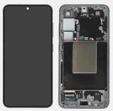 TOUCHSCREEN + DISPLAY AMOLED DISPLAY COMPLETO + FRAME PER SAMSUNG GALAXY S24 5G S921B GRIGIO SCHERMO SERVICE PACK + FRAME (NON ORIGINALE)