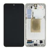 TOUCHSCREEN + DISPLAY AMOLED DISPLAY COMPLETO + FRAME PER SAMSUNG GALAXY S24 5G S921B GIALLO SCHERMO SERVICE PACK + FRAME (NON ORIGINALE)