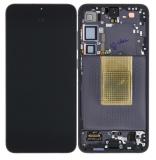 TOUCHSCREEN + DISPLAY AMOLED DISPLAY COMPLETO + FRAME PER SAMSUNG GALAXY S24 PLUS / S24+ 5G S926B NERO SCHERMO SERVICE PACK + FRAME (NON ORIGINALE)