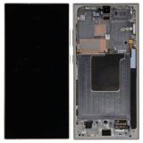 TOUCHSCREEN + DISPLAY AMOLED DISPLAY COMPLETO + FRAME PER SAMSUNG GALAXY S24 ULTRA 5G S928B GRIGIO / ARANCIA / VIOLA SCHERMO SERVICE PACK + FRAME (NON ORIGINALE)